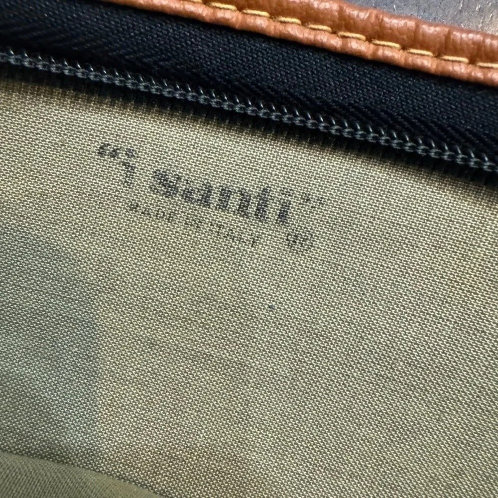 Hartmann I Santi Vintage Black Leather Portfolio Case Document Bag Made in Italy